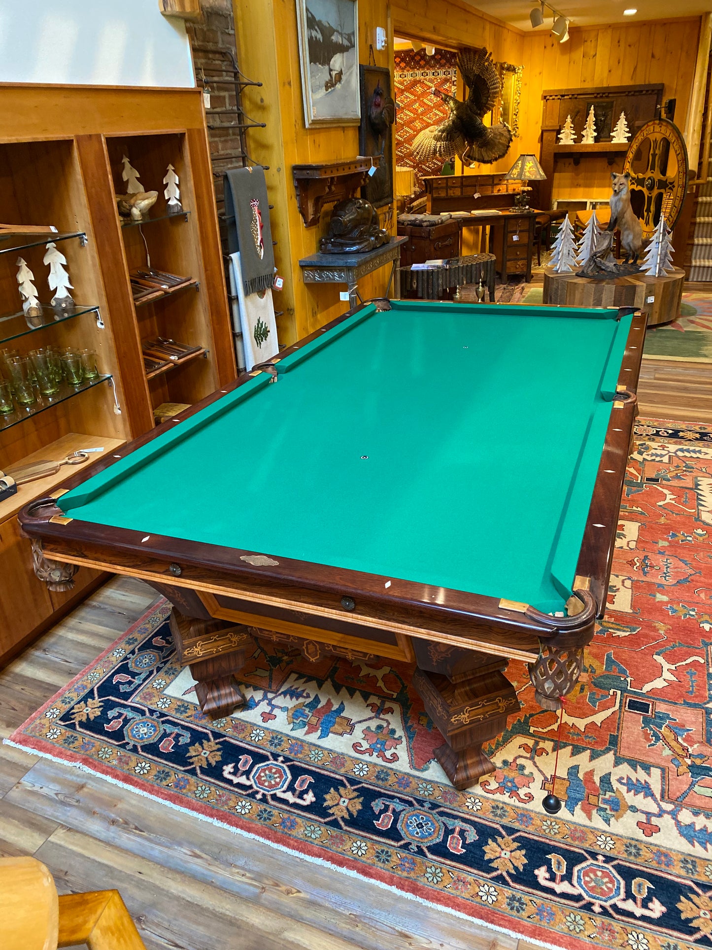 Antique 9' Brunswick Balke Collender Company Pool Table Circa 1884 "Nonpareil Novelty"