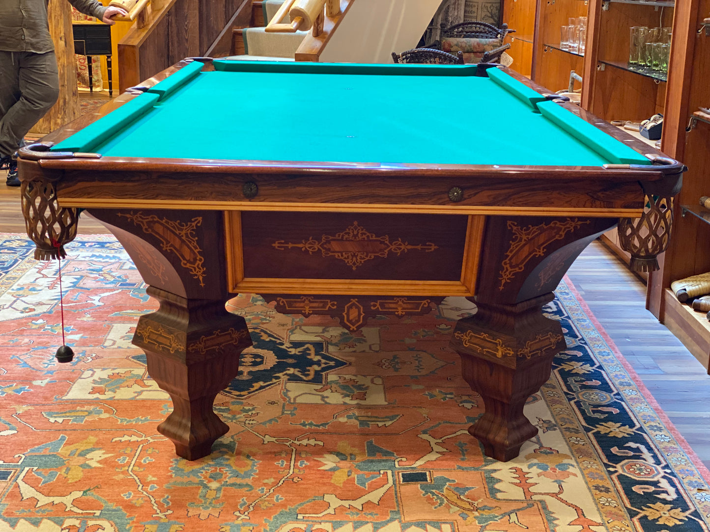 Antique 9' Brunswick Balke Collender Company Pool Table Circa 1884 "Nonpareil Novelty"