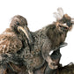 "Destination Unknown" Vintage Marmoset Monkey and Grey Hornbill Riding African Wildcat Taxidermy
