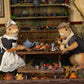 Taxidermy Red Squirrel Maid And Gentleman Diorama Circa 1900