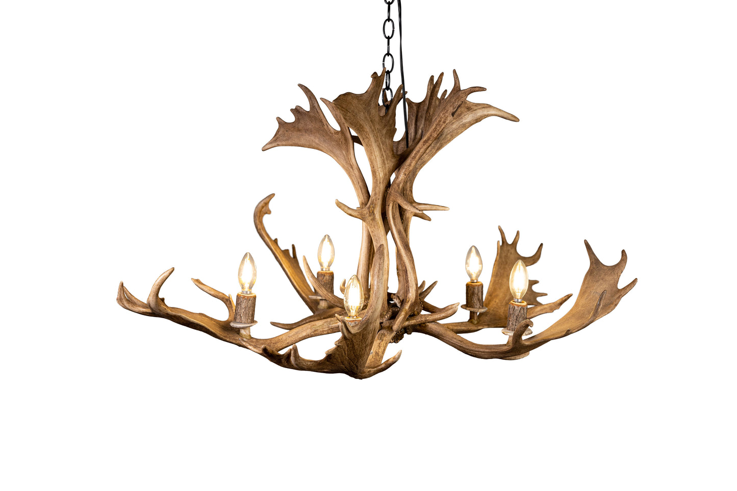 Fallow Deer Chandelier Large Six Light
