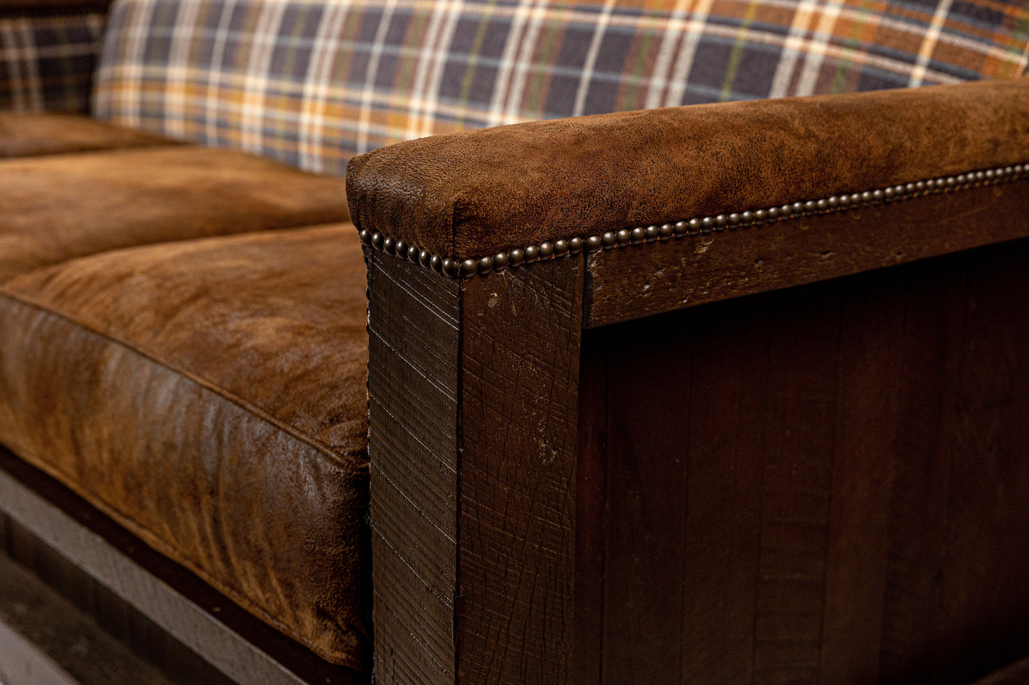 Old Hickory Urban Timber Sofa with Durango Bourbon Seat