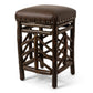 Old Hickory Barstool 24" High, Durango Seat, Spoke Arrow Detail