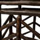 Old Hickory Barstool 24" High, Durango Seat, Spoke Arrow Detail